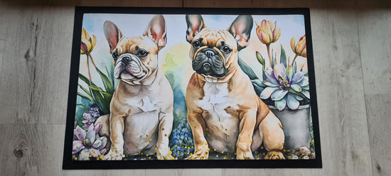 Fußmatte mit Französischen Bulldoggen
