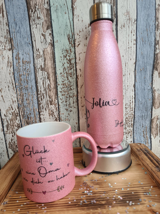 Glitzer Thermoflasche