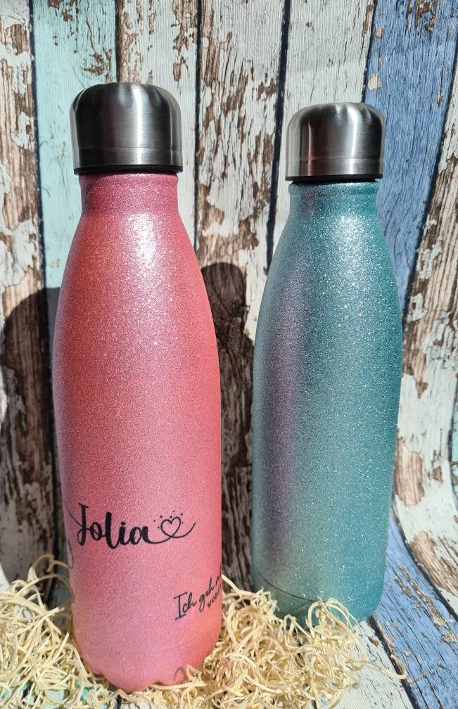 Glitzer Thermoflasche