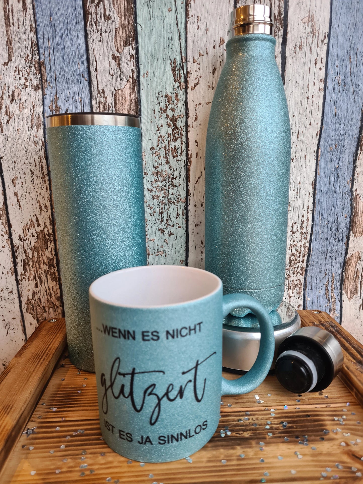 Glitzer Thermoflasche