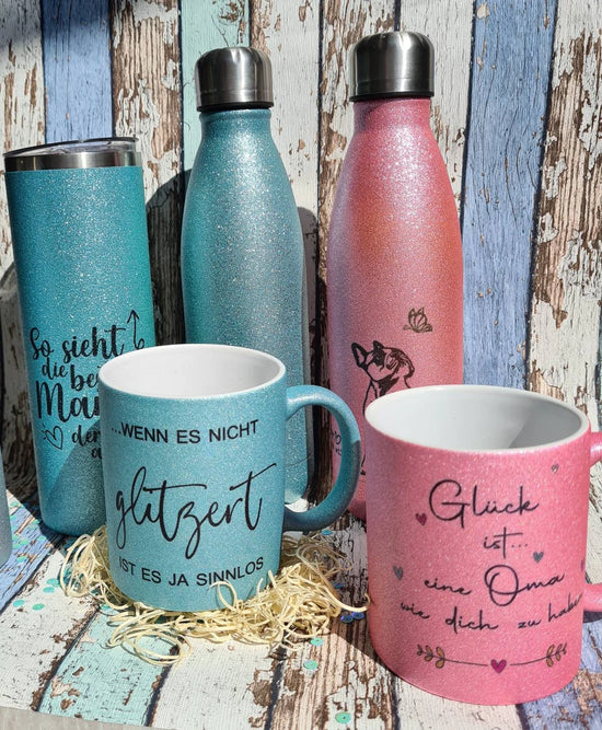 Glitzer Thermoflasche
