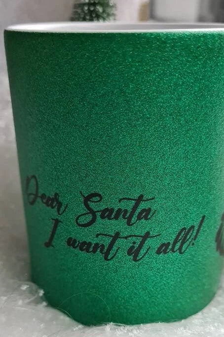 Glitzer grün Becher Grinch