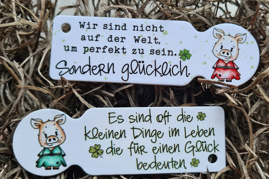 Kleine Dinge im Leben Glücksschwein