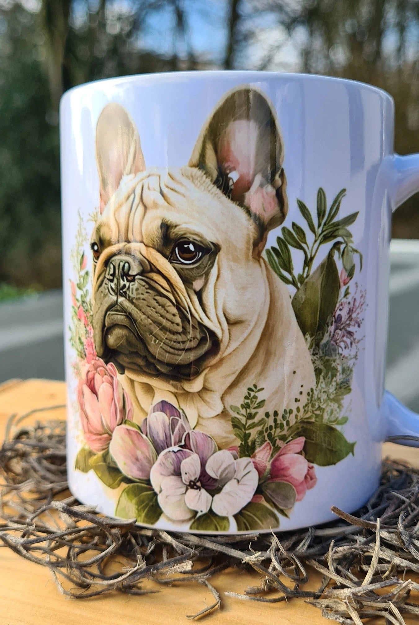 Romantisches verspieltes Frenchie Portait